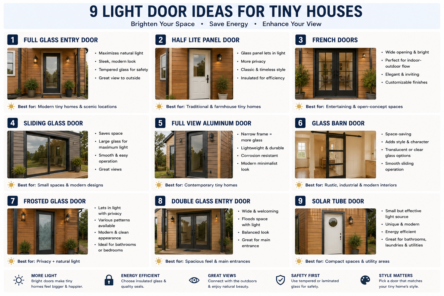 Tiny house door ideas